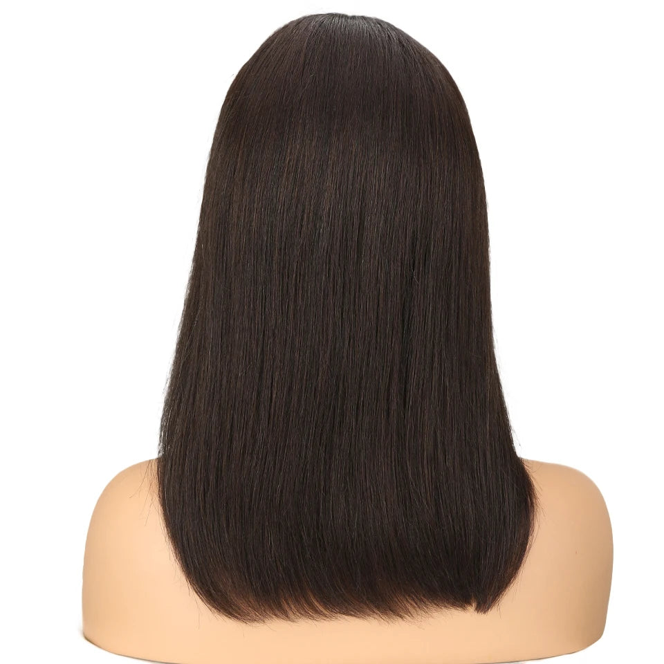 Sleek Lace Human Hair Wigs For Women Straight Bob Brazilian Hair Wigs Long Brown Red Colored T Part Lace Wigs Real Woman Wigs Good Vibrations