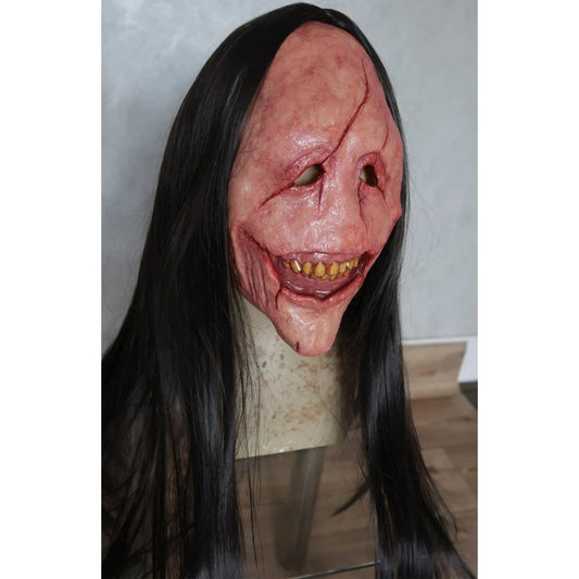 Halloween Scared Mask Scary Demon New Terror Curse Scaring Prop Haired Ghost Cosplay Creepy Masks Themed Parties Wear Good Vibrations