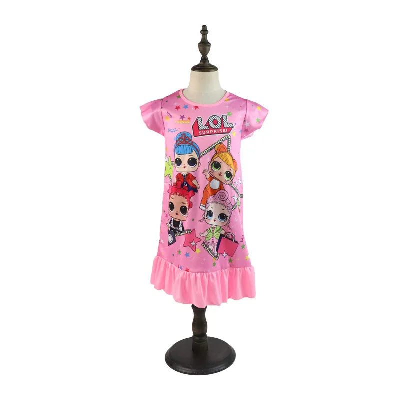 Girls' Dress New Summer Children's Clothing Children's and Girls' Home Clothing Snow White Good Vibrations