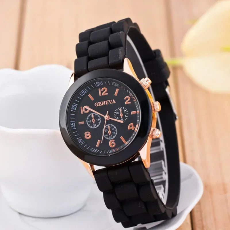 Women Watches 2025 New Fashion Luxury Brand Women's Watch Silicone Strap Quartz Wrist Watch For Female Relogio Feminino Zegarki Good Vibrations