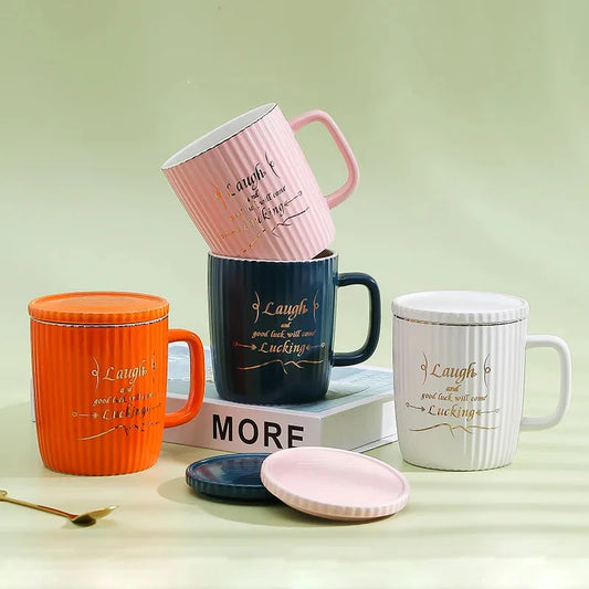 Lucky Coffee Mug Towel Flower Gift Set for Wedding Birthday Anniversary Ceramic Water Cup Mother Girl Friend Gift Bag Good Vibrations