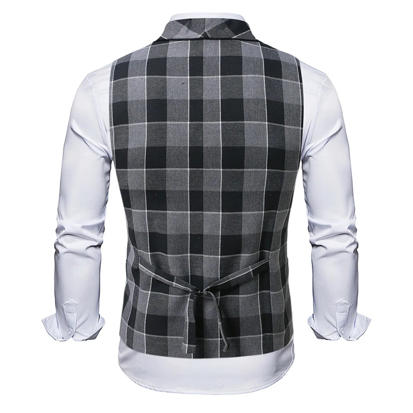 2025 Men's Spring Casual Single Button Suit Vest V Neck New Style  British Men's Suit Vest Waistcoat Formal Business Suit Vest Good Vibrations