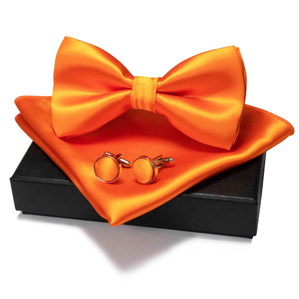 EASTEPIC Men's Bow Tie Sets Including Cufflinks and Handkerchieves Bow Ties with Adjustable Straps for Formal Occasions Good Vibrations