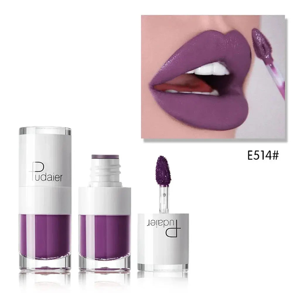 1PC Sexy Pink Women's Lipstick 16 Colors Lasting Waterproof Liquid Pencil Matte Liquid Lipsticks Makeups Non-Stick Cup Lip Gloss Good Vibrations