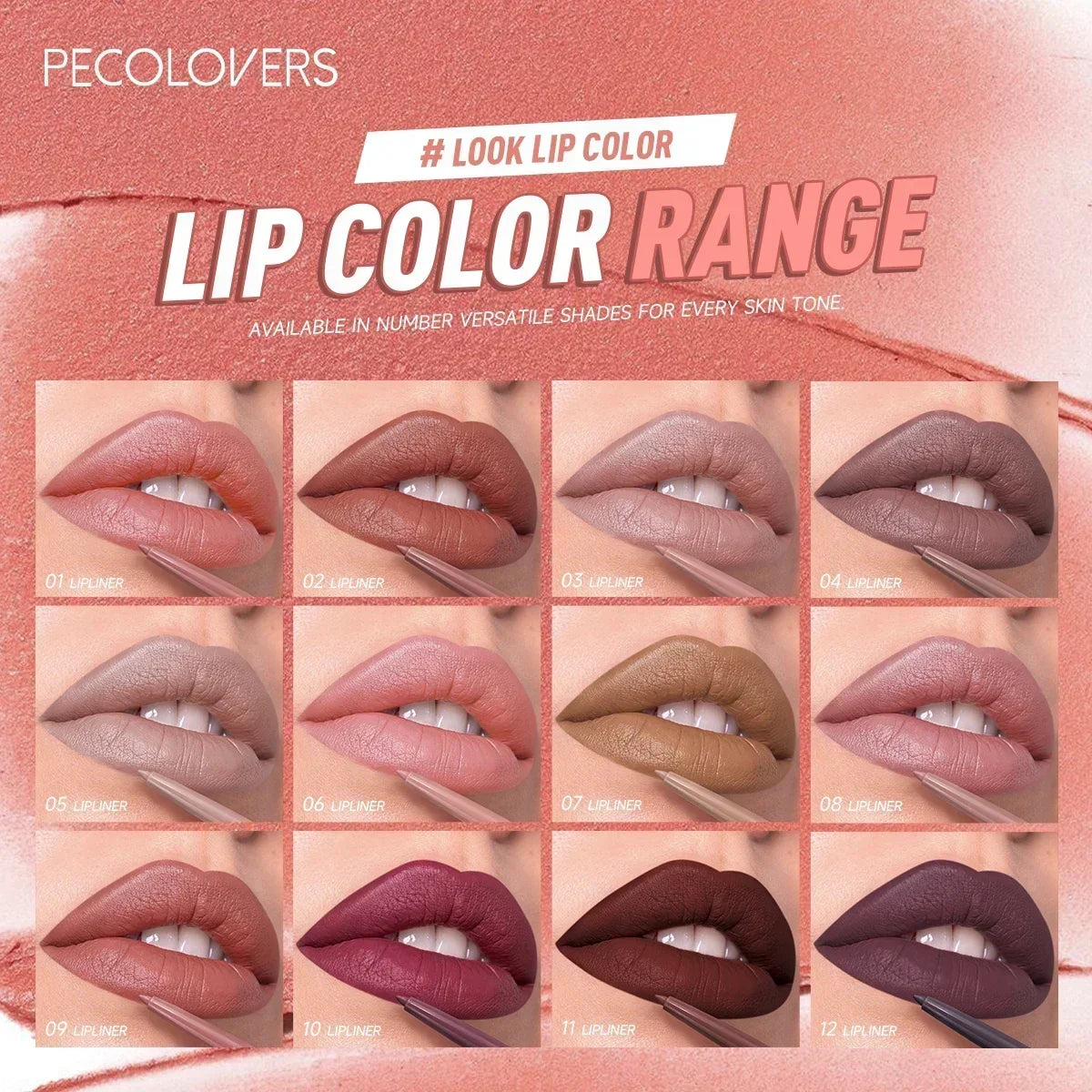 1PC Matte Lip Liner, Waterproof, Easy To Color, Durable, Three-dimensional Lips, Long-lasting, Women's Gift Good Vibrations