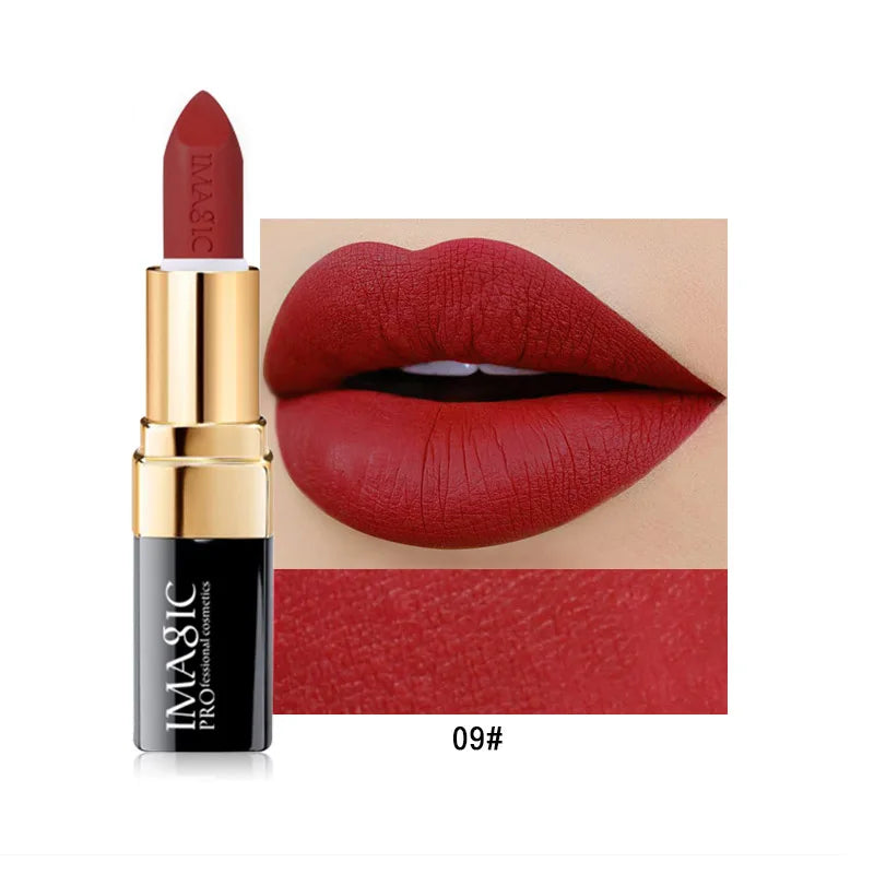 IMAGIC Lipstick Moisturizer Lips Smooth Lip Stick Long Lasting Charming Lip Lipstick Cosmetic Beauty Makeup 12 Colors Good Vibrations