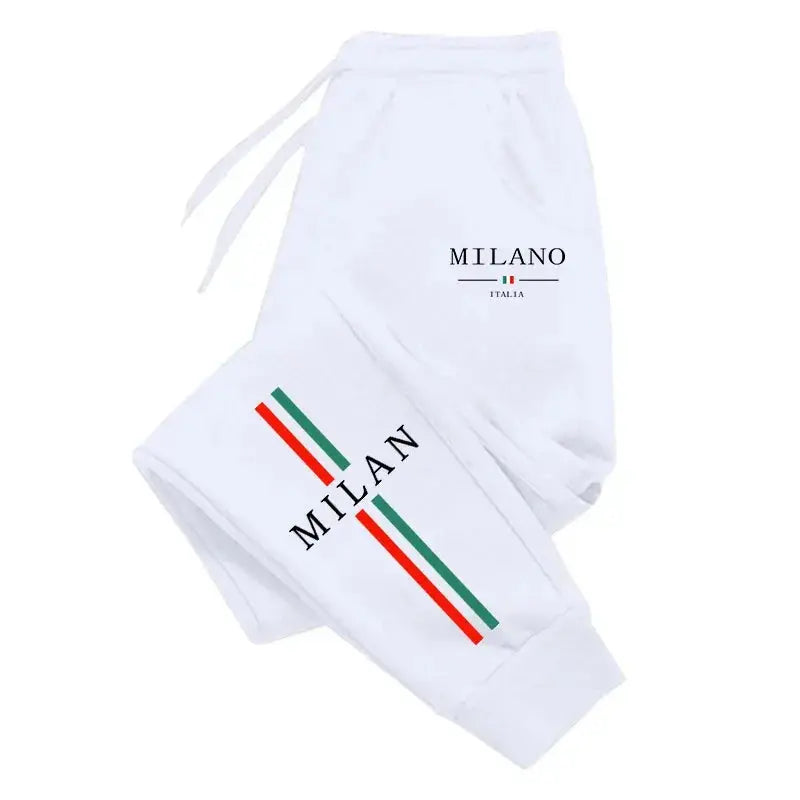 2025 Hot Sale Milan City Printed Jogger Pants High Quality Men's Autumn Winter Casual Sports Sweatpants Outdoor Running Wear Good Vibrations