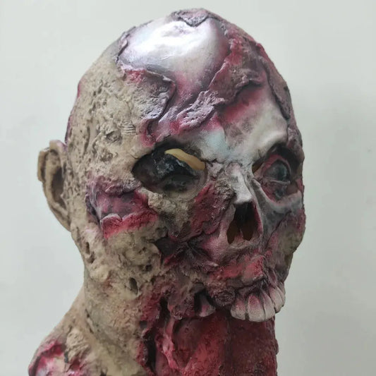 Halloween Horror Walking Dead Zombie Full Head Mask Adult Latex Zombie Mask Scary Spit Out Tongue Full Face Stage Show Face Mask Good Vibrations