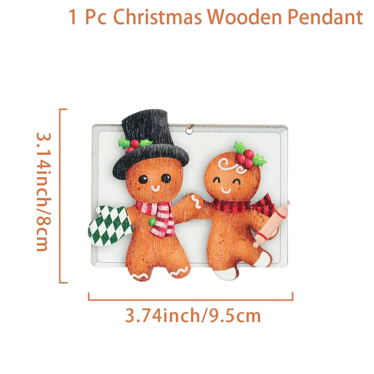 Christmas Wooden Gingerbread Man Xmas Tree Hanging Ornaments Christmas Decor For Home 2024 Cristmas Xmas Gifts Navidad New Year Good Vibrations