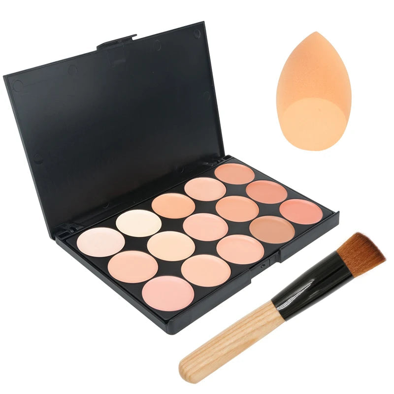 15 Colors Concealer Palettes Foundation Makeup Full Cover Contour Face Cream Base Primer Moisturizer Hide Blemish Good Vibrations