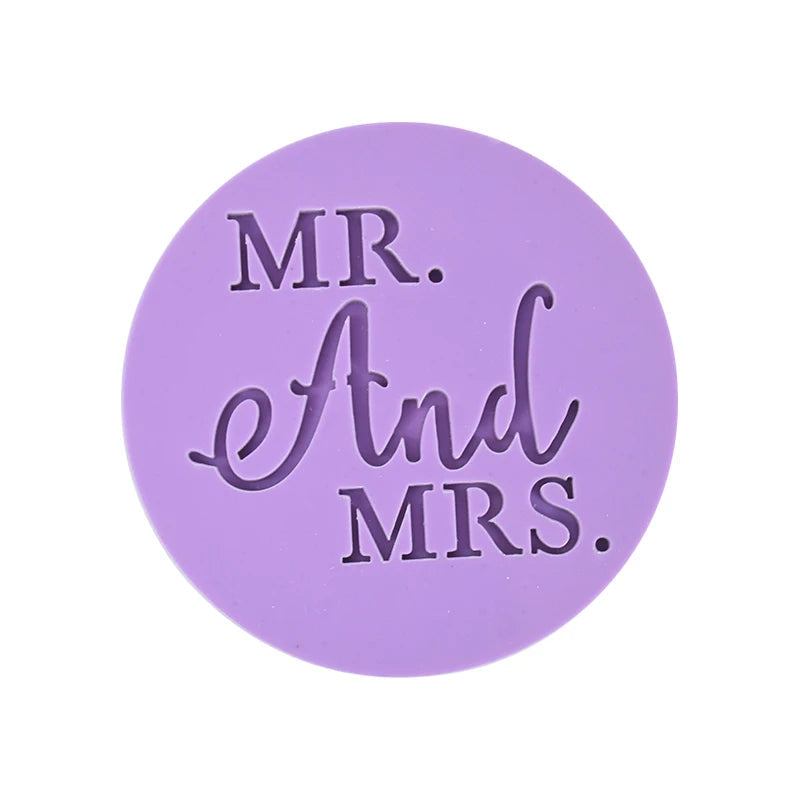 Bride To Be Mr Mrs Wedding Cookie Cutter Stamp Love Biscuit Embossed Mould Bridal Shower Party DIY Fondant Cake Decorating Tools Good Vibrations