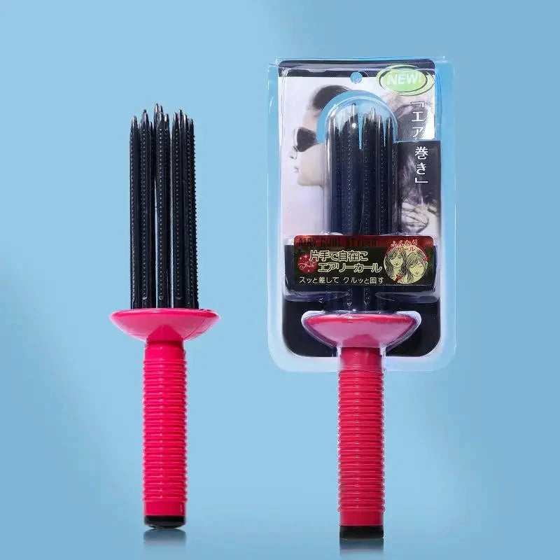 Innovative Comb Round Does Not Hurt Hair ABS Curling Make Up Brush Roller Roll Comb Hairdressing Tool Good Vibrations