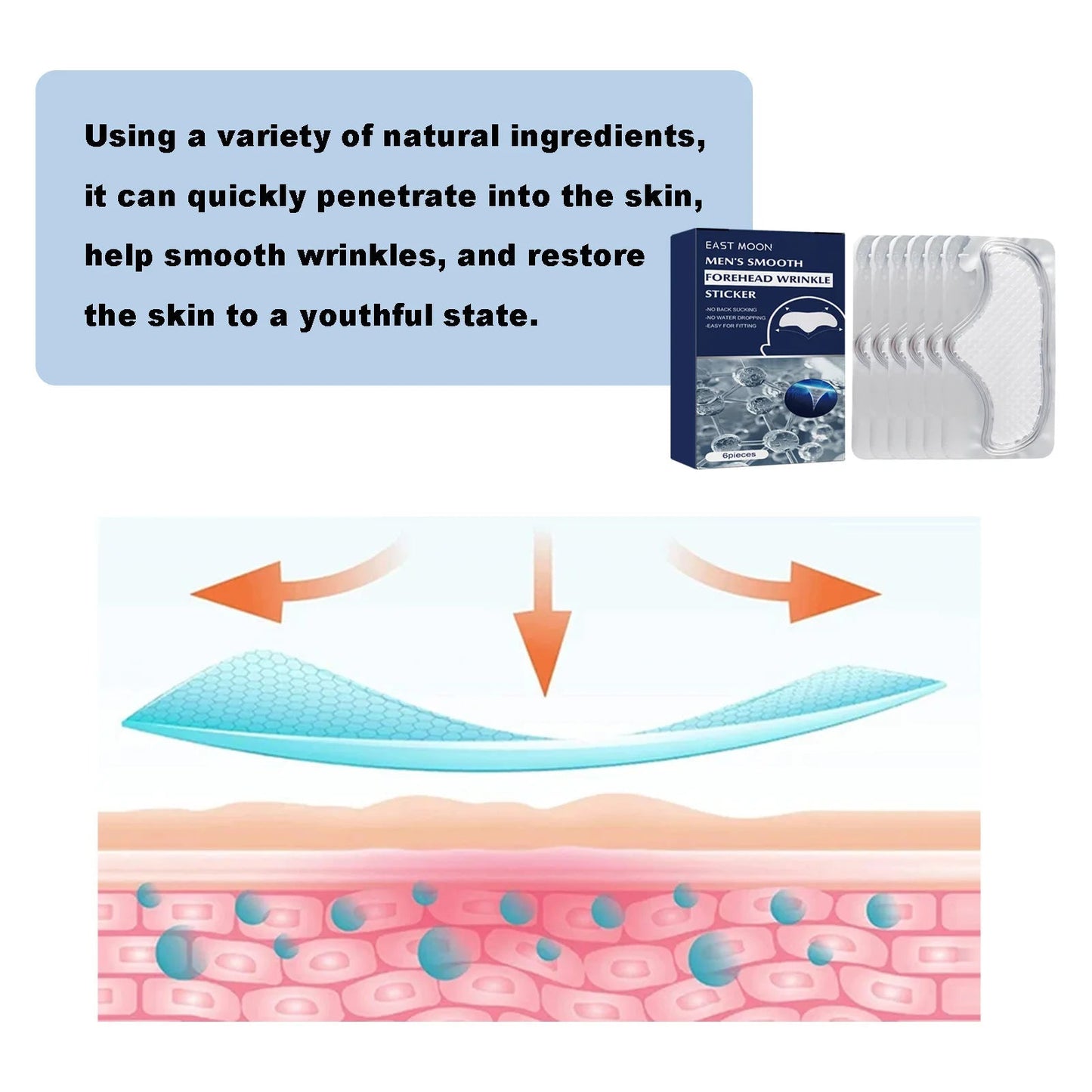 Anti Wrinkle Forehead Patch Line Removal Hyaluronic Firming Lift Up Mask Stickers Moisturizng Anti-Wrinkle Forehead Line Remover Good Vibrations