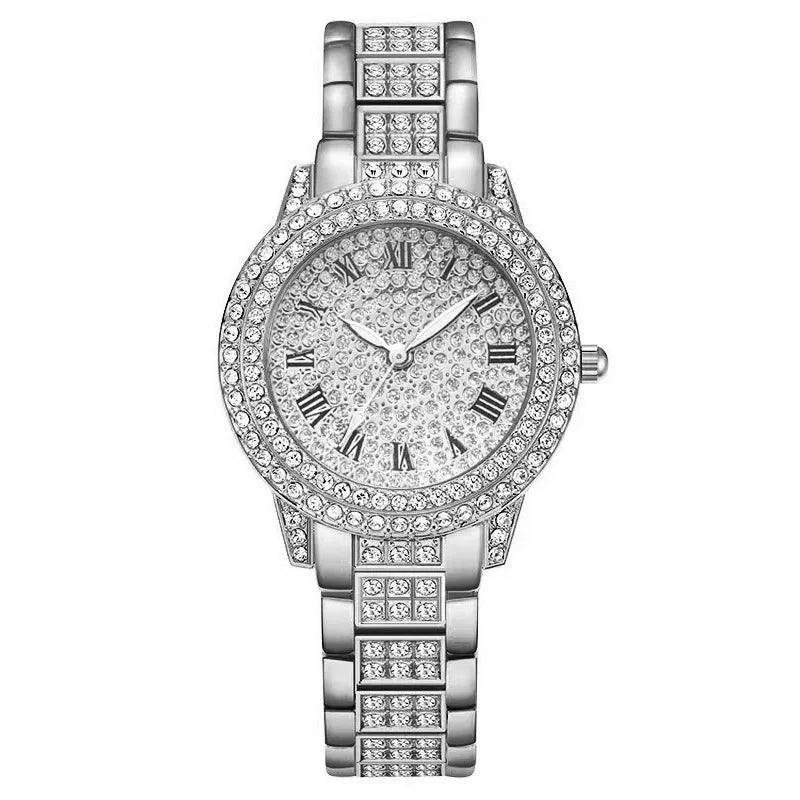 Women's Watches Fashion Original Quartz Wrist Watch for Ladies Roman Dial Dazzling Diamond Waterproof Luminous Luxury New Good Vibrations