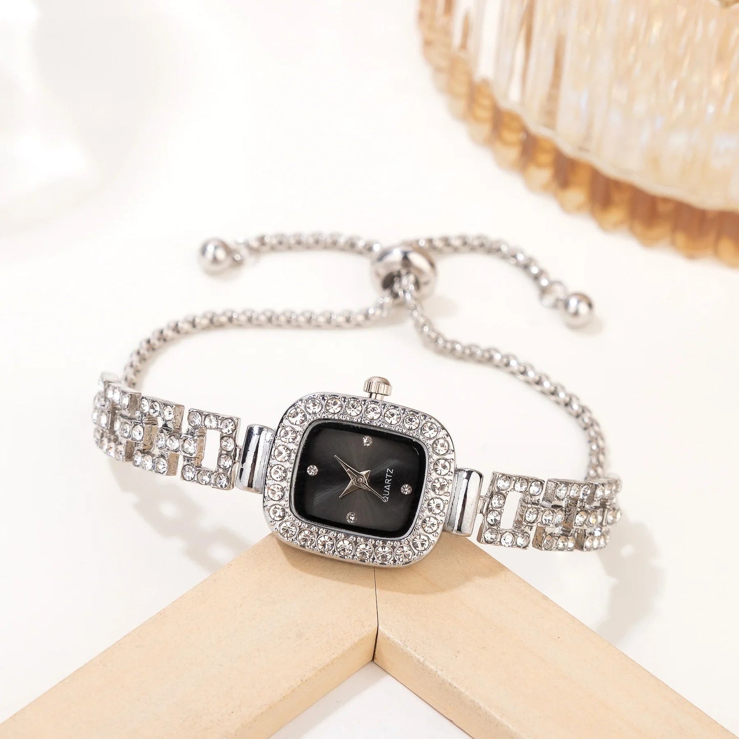 Elegant Quartz Wristwatches Luxury Bracelet Women's Watches Diamond Crystal Watch Часы Relogios Feminino Relojes Para Mujer Good Vibrations
