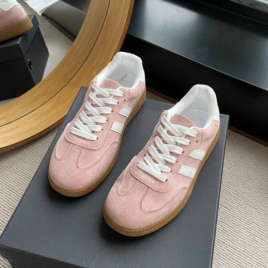 Women Tennis Sneakers Flats Ladies Fashion Lace-up Vulcanized Shoes  Autumn Outdoor Trainers Student Board Shoes Footwear Good Vibrations