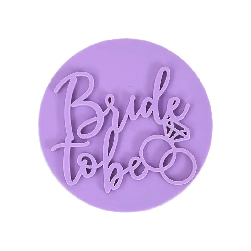 Bride To Be Mr Mrs Wedding Cookie Cutter Stamp Love Biscuit Embossed Mould Bridal Shower Party DIY Fondant Cake Decorating Tools Good Vibrations