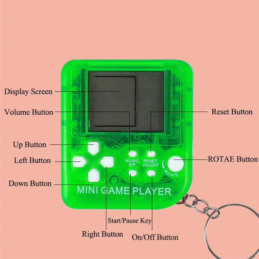 GAMINJA Retro Mini Handheld Game Players Classic Electronic Games Hand Held Console Game Child Puzzle Gaming Console Toys Gift Good Vibrations