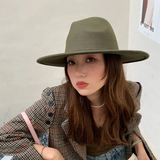 Hat Women Hat LuxuryHats for Men Women Fashion Formal Wedding Decorate Camel Panama Cap Jazz Flat Brim Top Fedora Hat Gorras Good Vibrations