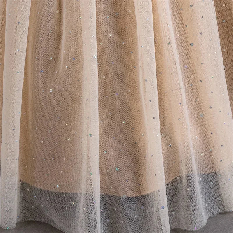 2024 Teen Girls Bridesmaid Flower Dresses for Wedding Elegant Luxury Party Sequin Lace Princess Evening Dress Birthday Prom Gown Good Vibrations