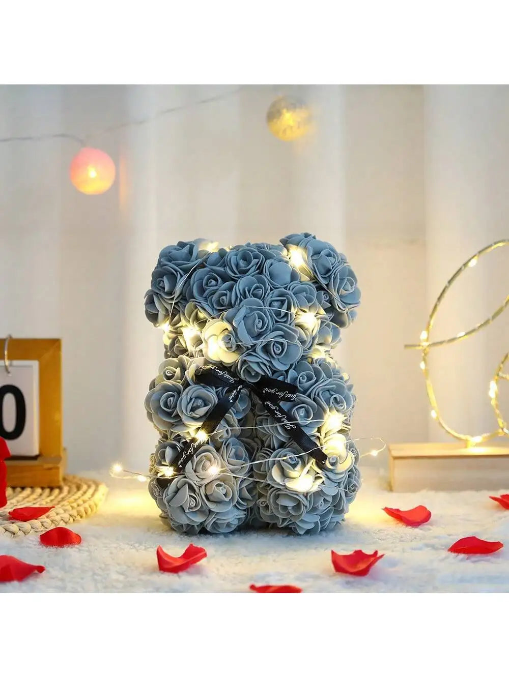 Rose Teddy Bear Artificial Flower Anniversary Valentines Day Birthday Gift Mothers Day Mom Gifts Girlfriend Birthday Gifts Women Good Vibrations