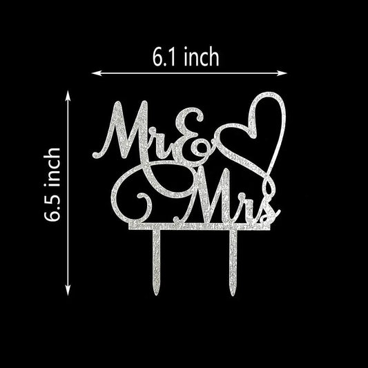 Mr and Mrs Cake Topper, Bride and Groom Sign Wedding/Engagement Cake Toppers Decoration Good Vibrations