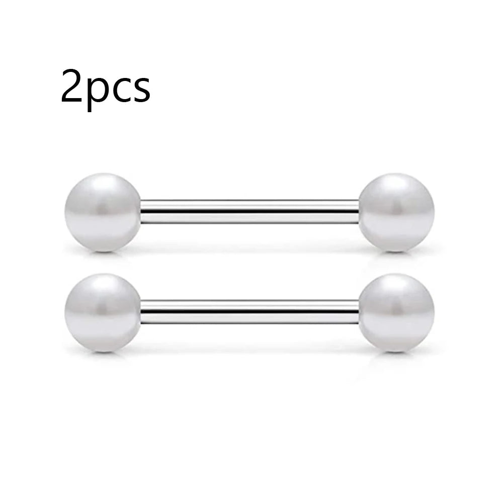 14G Tongue Rings Nipple Rings Surgical Steel Barbell Nipplering Body Piercing Jewelry for Women Men 12MM 14MM 16MM 18MM Bar Leng Good Vibrations Adult Super Store