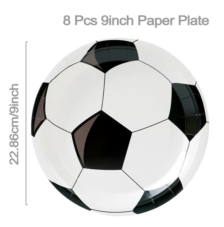 Football Party Disposable Tableware Boys Kids 1st Birthday Party Decorations Sports Soccer Theme Birthday Party Supplies Decor Good Vibrations