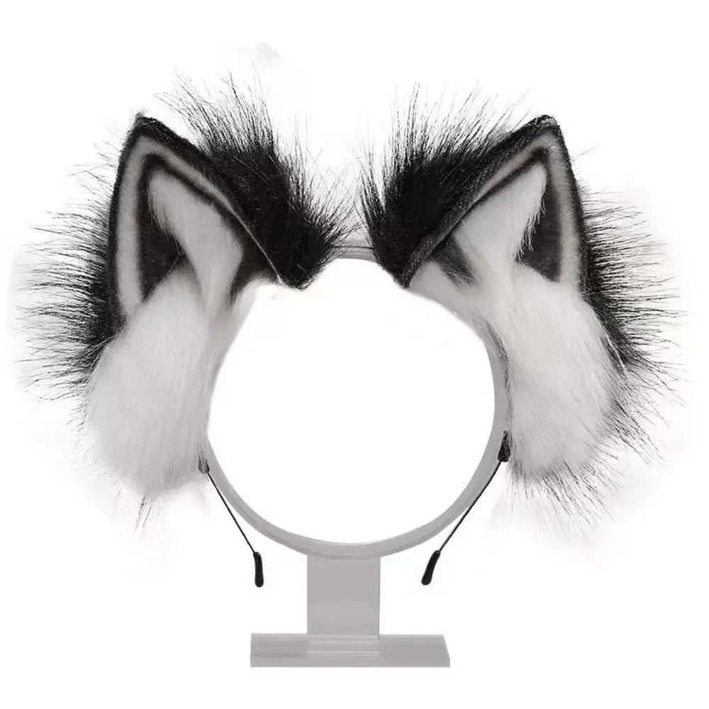 Womens Lolita Plush Hair Ornaments Animal Cat Ears Hair Halloween Party Hair Hoops Anime Cosplay Fancy Props GOOD Vibrations