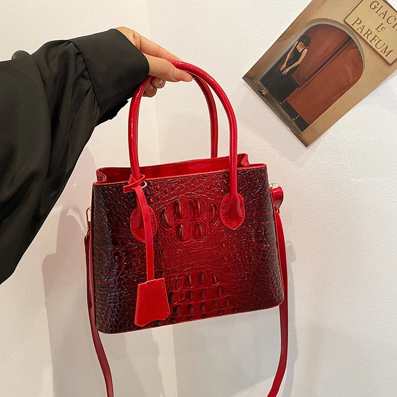 Luxury Handbag Top Brand Women Bags Designer Lady Bolsos Classic Hand Bag High Quality Alligator Leather Shoulder Crossbody Bags Good Vibrations