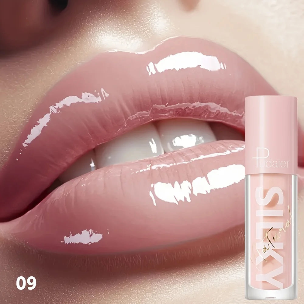 Silky Lip Gloss-Waterproof, Long-Lasting Moisturizing Liquid Lipstick with Mirror Finish, Non-Sticky, Full Shine, Fade-Resistant Good Vibrations