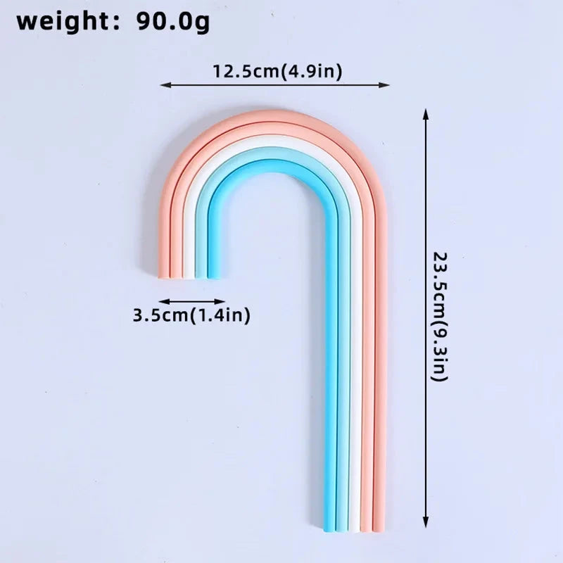 Rainbow Cake Toppers Cake Decorations for Wedding Baby Shower Girls Boys Rainbow Theme Birthday Party Supplies Good Vibrations