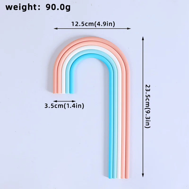 Rainbow Cake Toppers Cake Decorations for Wedding Baby Shower Girls Boys Rainbow Theme Birthday Party Supplies Good Vibrations