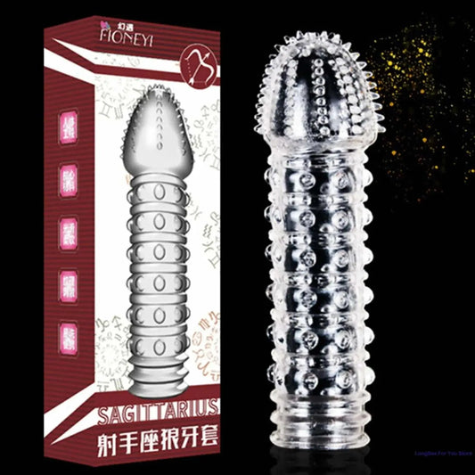 Particles Condoms Reusable Sex Toys High Sensitivity Sleeves GOOD Vibrations