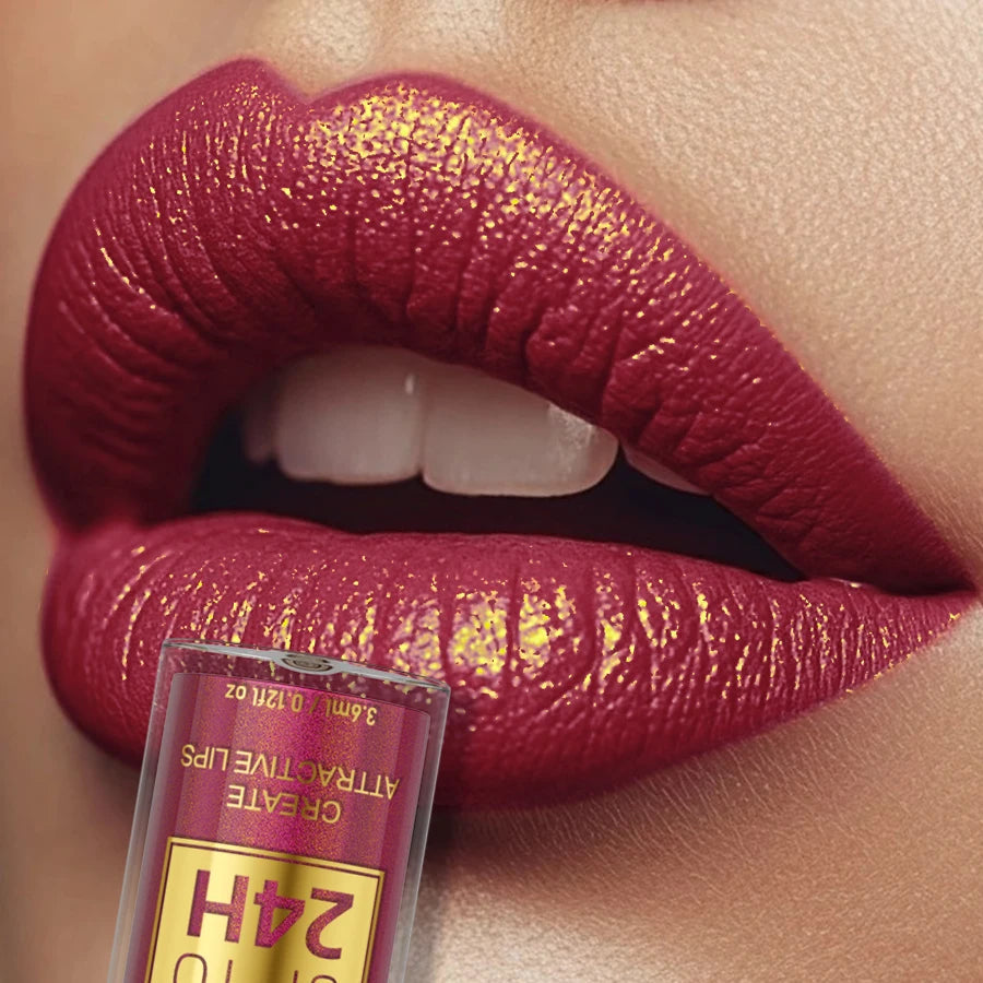 14 Colors Glitter Metallic Lip Glaze Shiny Long Lasting Lip Gloss Waterproof Liquid Lipstick Makeup Lip Oil Lip Tint Gifts for W Good Vibrations