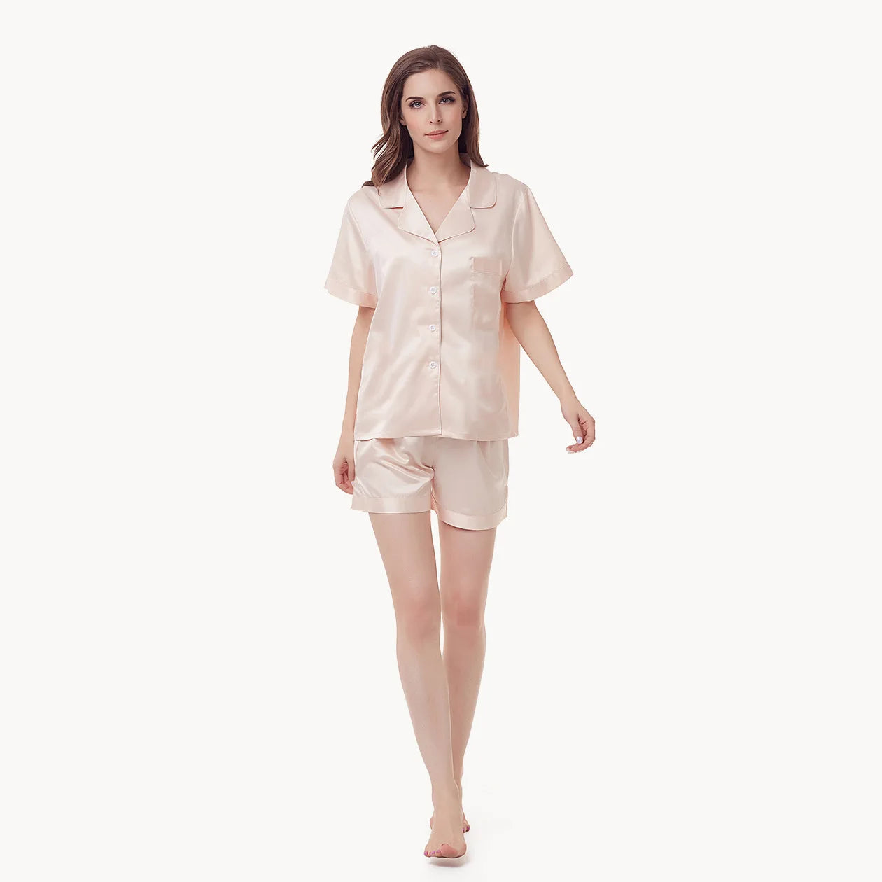Personalized Monogram Pjs Bridesmaid Shorts Sets Silky Satin Pajamas Bridal Pajamas Set Bridesmaid Gifts Matching Bridesmaid Pjs Good Vibrations