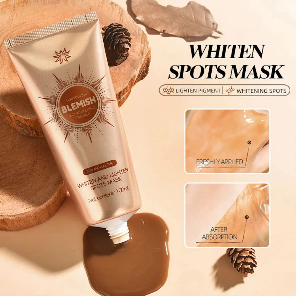 Whiten Lighten Spots Peel-Off Facial Mask Anti-Blemish Freckle Blackhead Removal Deep Cleansing Peeling Brightening Face Mask Good Vibrations