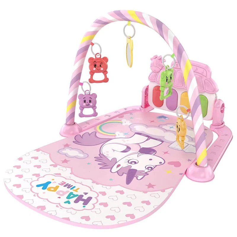 Baby fitness stand toy, newborn baby music, pedal piano, crawling mat, baby toy Good Vibrations
