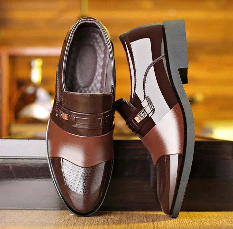 New men's formal leather Shoes Casual business non slip footwear Fashion minimalist work shoes Comfortable male flat Zapatillas Good Vibrations