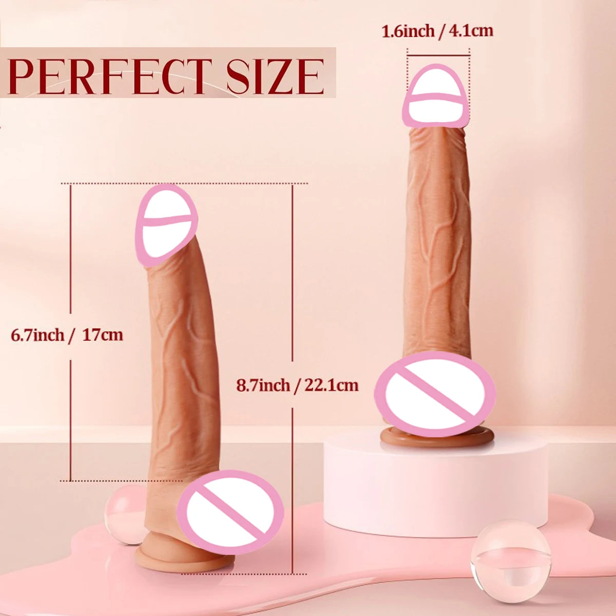 Huge Realistic Silicone Remote Control Dildo Thrusting Vibrating Female Sex Toys Penetration G Spot Clit Vagina Orgasm Massager GOOD Vibrations