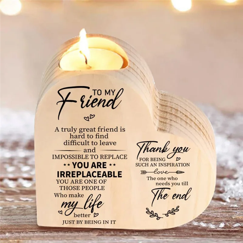 AAAEL-Gifts For Girlfriend, Candle Holder With Saying, Birthday, Wedding Anniversary, Birthday For Bestfriend, Friendship Good Vibrations