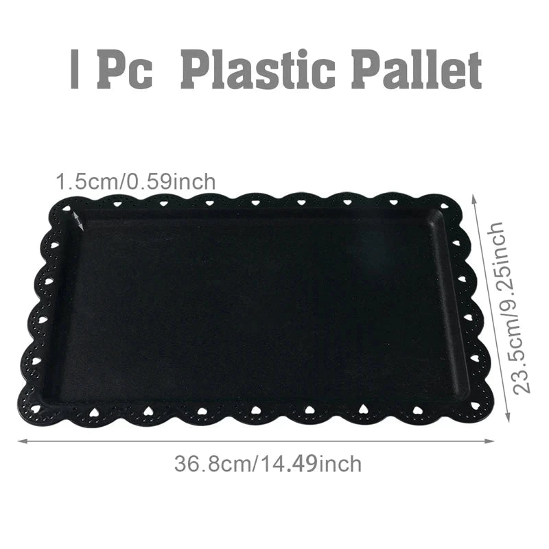 Plastic Dessert Pallet Birthday Party Decoration Adults Favors Plastic Serving Trays Birthday Party Wedding Baby Shower Supplies Good Vibrations