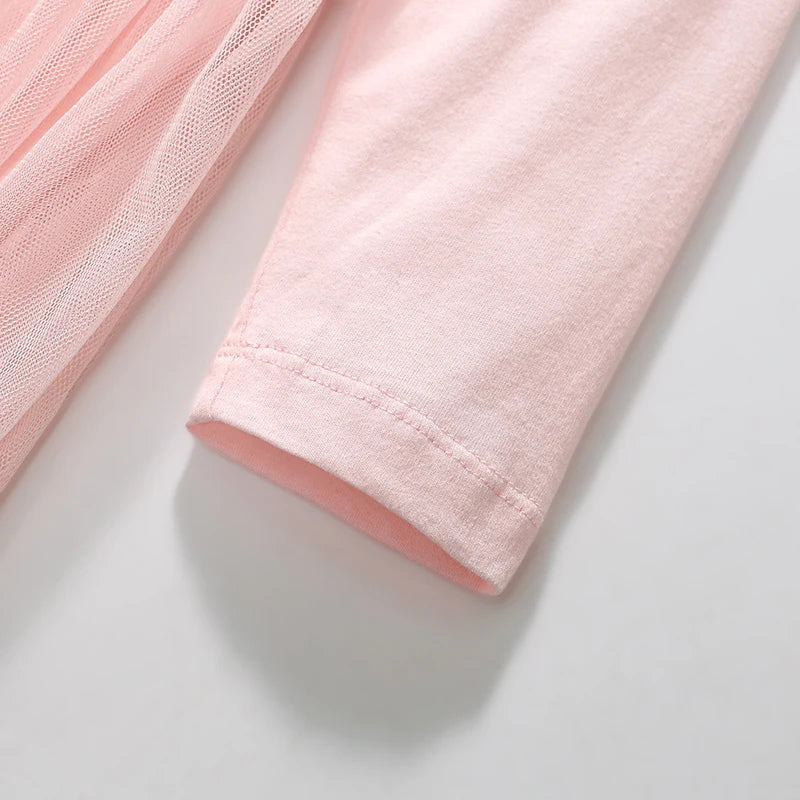 Little maven Kids Clothes Children's Clothing 2025 Autumn Cotton Baby Girls Cartoon Ballet Dancer Long Sleeves Dresses 2-7 year Good Vibrations
