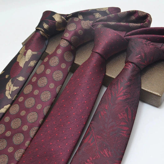 35 Styles Men's Silk Ties Jacquard Dot Floral 8cm Necktie Accessories Daily Wear Shirt Suit Cravat Wedding Party Gifts Neck Tie Good Vibrations