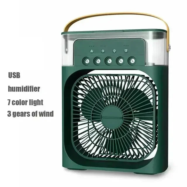 Portable 3 In 1 Fan AIr Conditioner Household Small Air Cooler LED Night Lights Humidifier Air Adjustment Home Fans Dropshipping Good Vibrations