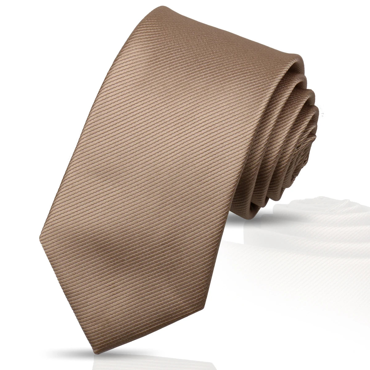 Ties For Men Solid Necktie Wedding Business Ties 7.5cm Slim Coffee Wine Classic Neckties Mens Business Gift Fashion Gravats Good Vibrations