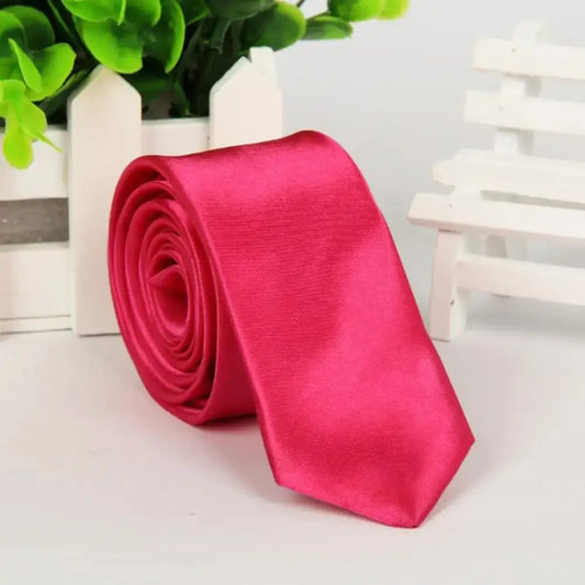 Mans Accessories Slim Skinny Tie for Men Jacquard Woven Solid Champagne Orange Red Purple Blue Ties Wedding Necktie corbatas par Good Vibrations
