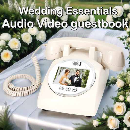 Wedding Audio Video Guestbook Phone Unique Av Guestbook Phone for Weddings Banquet Guest Video Sign-In Phone Party Wishes Video Good Vibrations