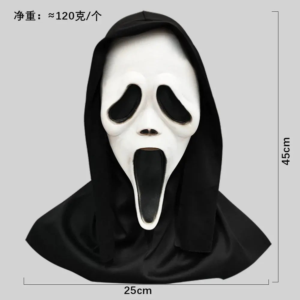 Screaming, Terrifying, Bloody Headset, Makeup Ball, Skull, Ghost Face Mask, Halloween Party, Mock Prop Good Vibrations