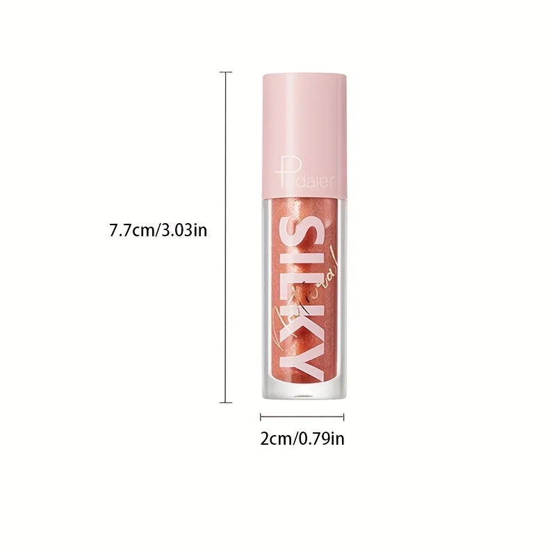 Silky Lip Gloss-Waterproof, Long-Lasting Moisturizing Liquid Lipstick with Mirror Finish, Non-Sticky, Full Shine, Fade-Resistant Good Vibrations